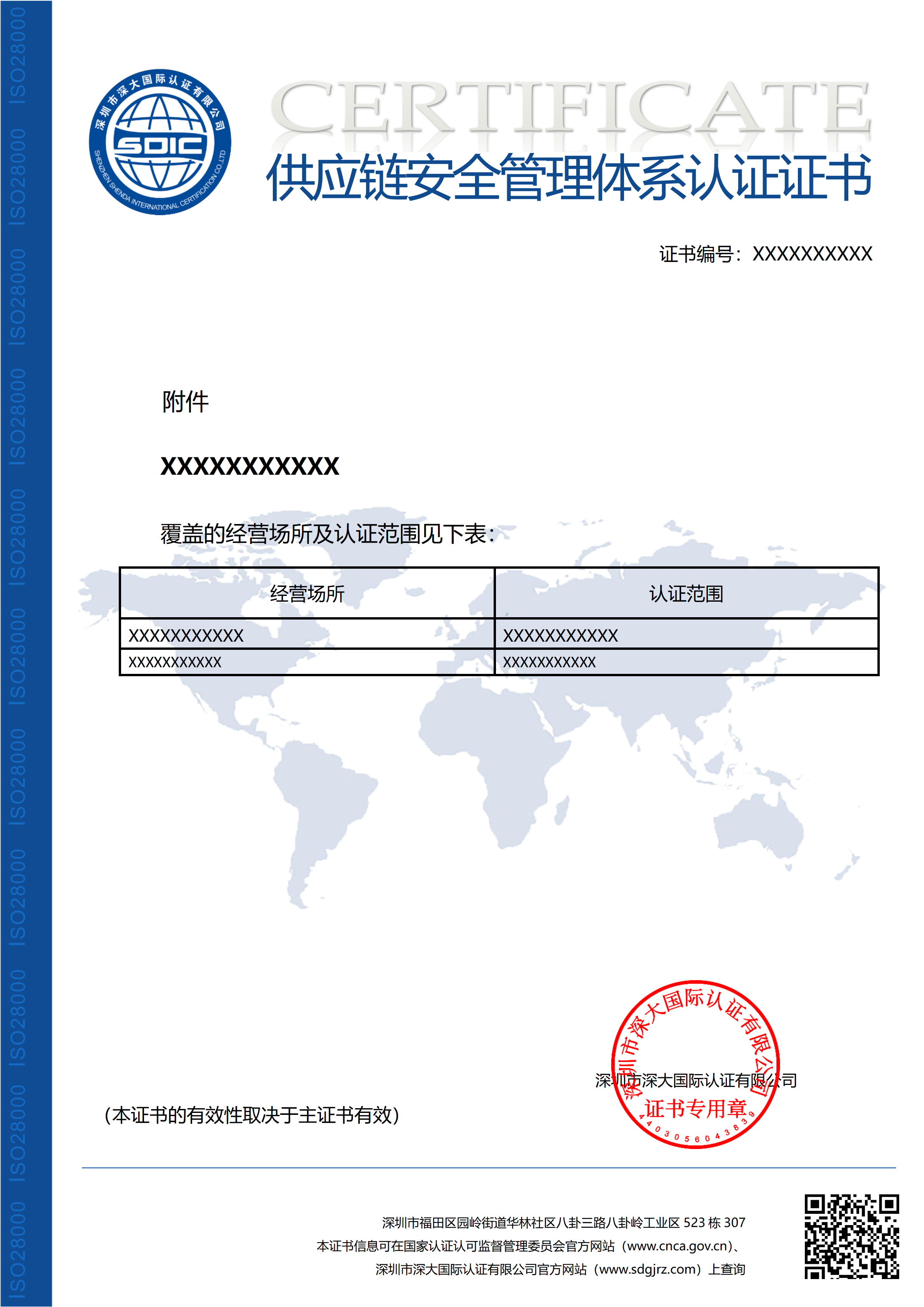 ISO28000供应链安全管理体系认证（附件）