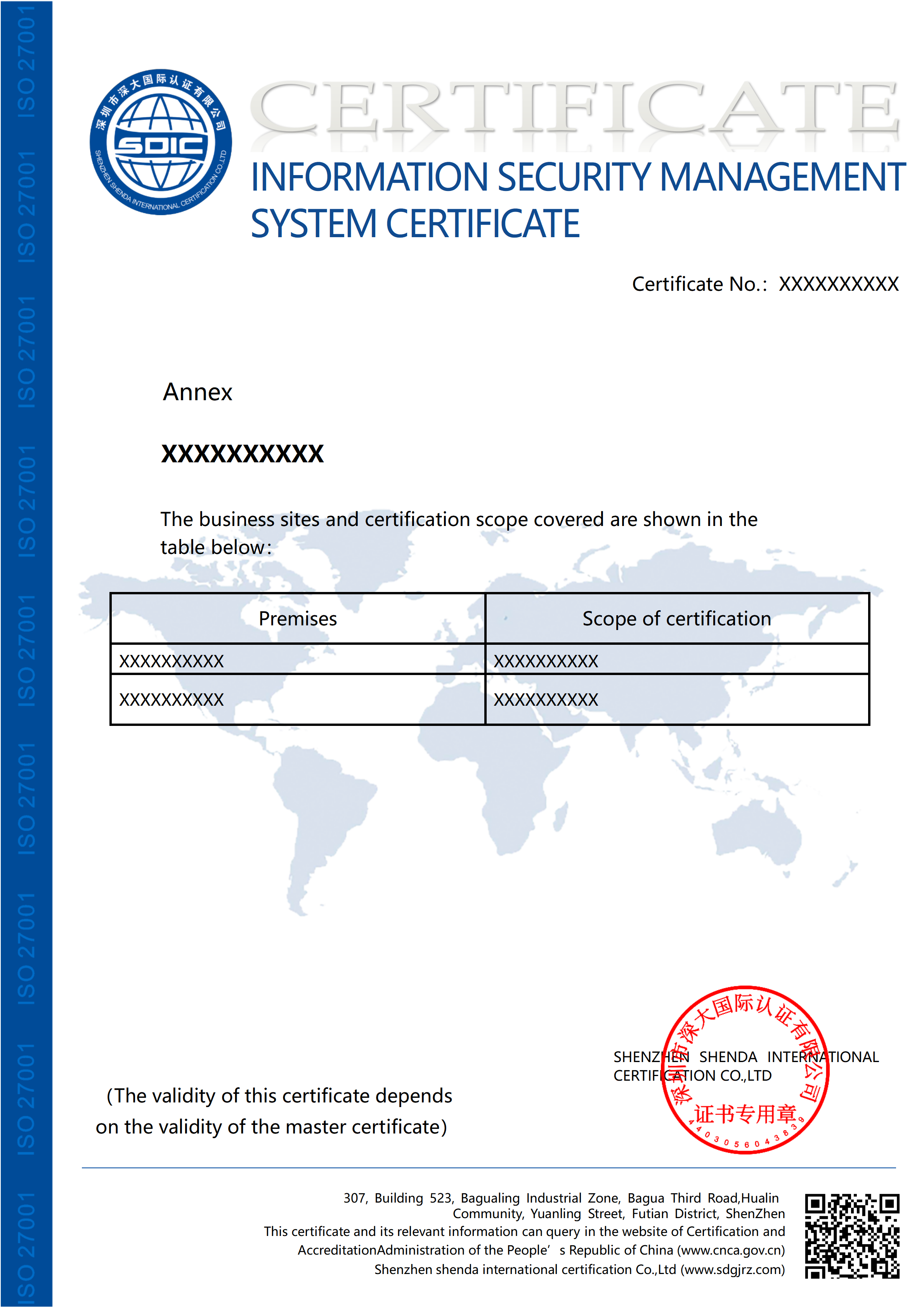 ISO/IEC 27001:2022信息安全管理体系认证-英文版（附件）